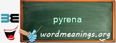 WordMeaning blackboard for pyrena